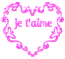 je t'aime coeur rose